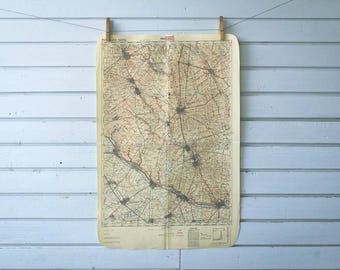 1950 Vintage Central Bačka Map