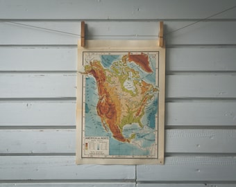 1946 Vintage North America Map