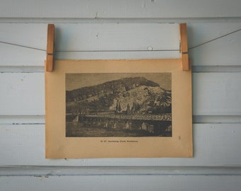 1892 Vintage Jakobsberg Lithograph Illustration