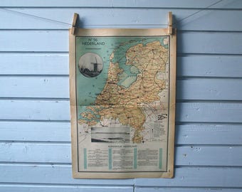 1941 Vintage Map of the Netherlands