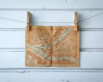 1905 Vintage Map of Pittsburgh