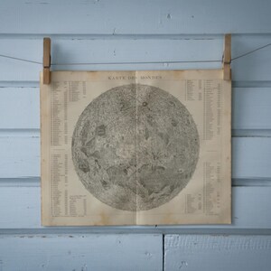 Carte de la Lune vintage 1887