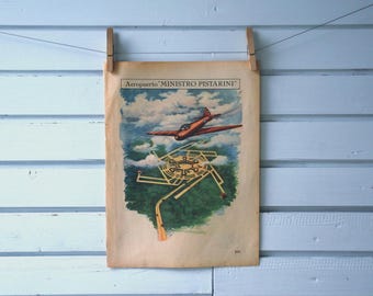 1950 Vintage Ministro Pistarini Airport Illustration