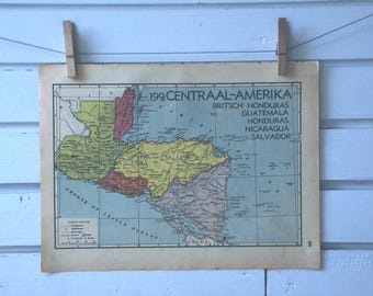 1941 Vintage Northern Central America Map