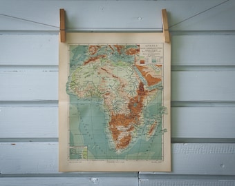 1907 Vintage Map of Africa