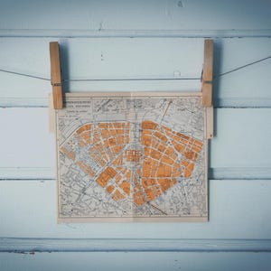 1930s Vintage Palais-Bourbon Arrondissement Map