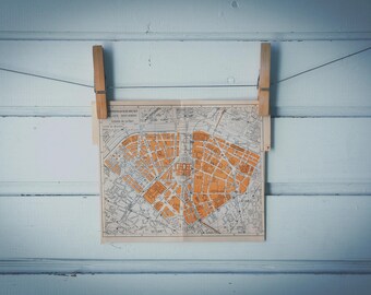 1930s Vintage Palais-Bourbon Arrondissement Map