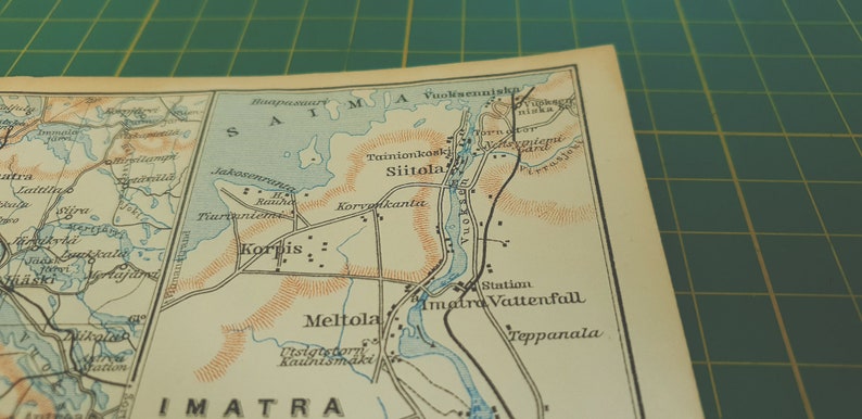 1912 Vintage Imatra Map image 4