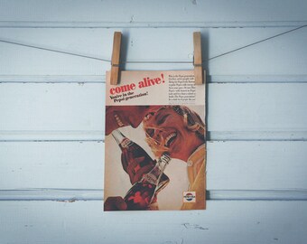 1965 Vintage Pepsi Advertisement Illustration
