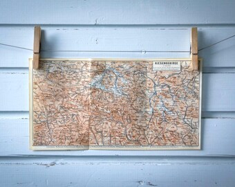 1886 Vintage Giant Mountains Map