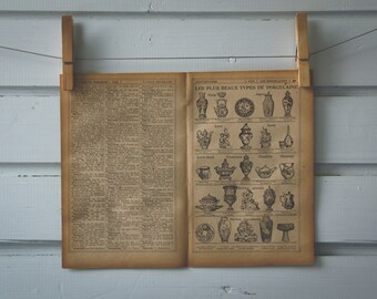 1921 Vintage Porcelain Illustration