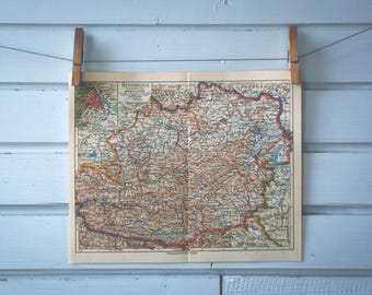 1932 Vintage East Austria Map