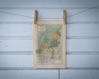 1937 Vintage Map of the Netherlands