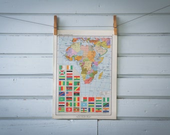 1967 Vintage Map of Africa