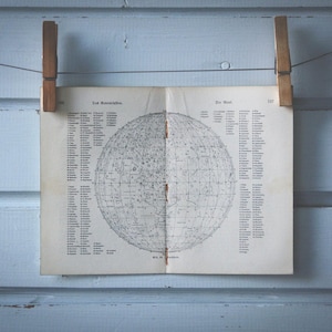 Carte de la Lune vintage 1910