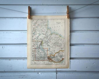 1907 Vintage Manitoba Map