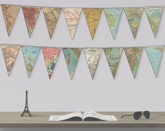 Instant Downloadable Map Bunting