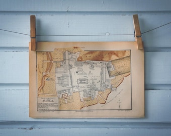 1890 Vintage Map of Ancient Olympia
