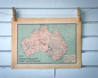 1941 Vintage Australia Map
