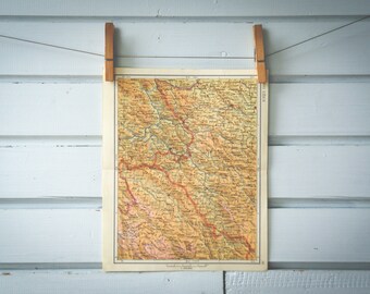 1961 Vintage West Serbia Map