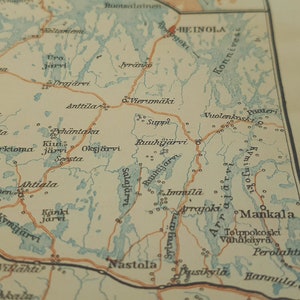 1912 Vintage Heinola & Surroundings Map image 4