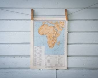 1967 Vintage Africa Ore Deposits Map