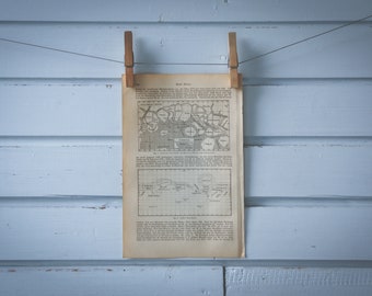 1890 Vintage Map of Mars