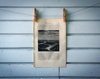 1884 Vintage Mars Landscape Illustration