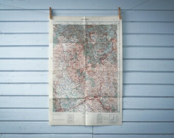 1959 Vintage Nevesinjsko Polje & Crvanj Map