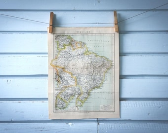 1882 Vintage Map of Brazil
