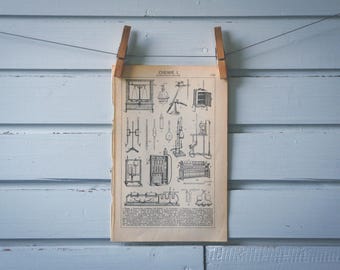 1930 Vintage Chemistry Apparatus Illustration