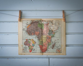 1936 Vintage Map of Africa