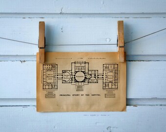 1905 Vintage Plan of the Capitol