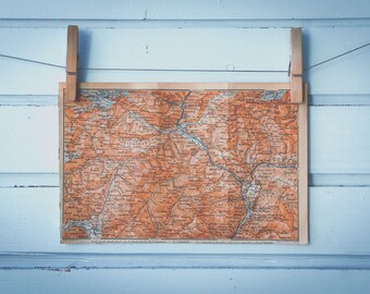 1903 Vintage North Sarntal Alps Map