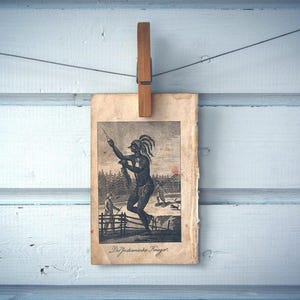 1804 Vintage Sioux Warrior Engraving