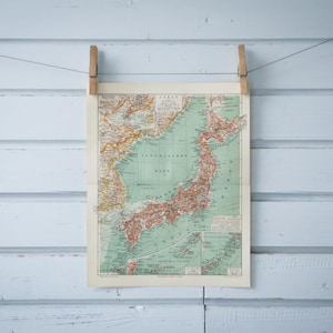 1907 Vintage Karte von Japan
