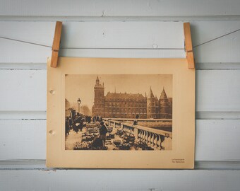 1910s Vintage Paris Conciergerie Illustration