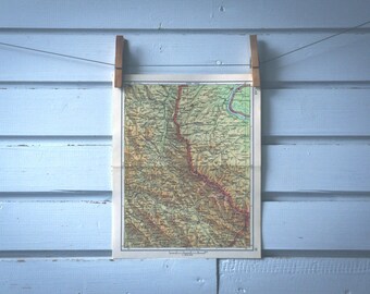 1961 Vintage East Serbia Map