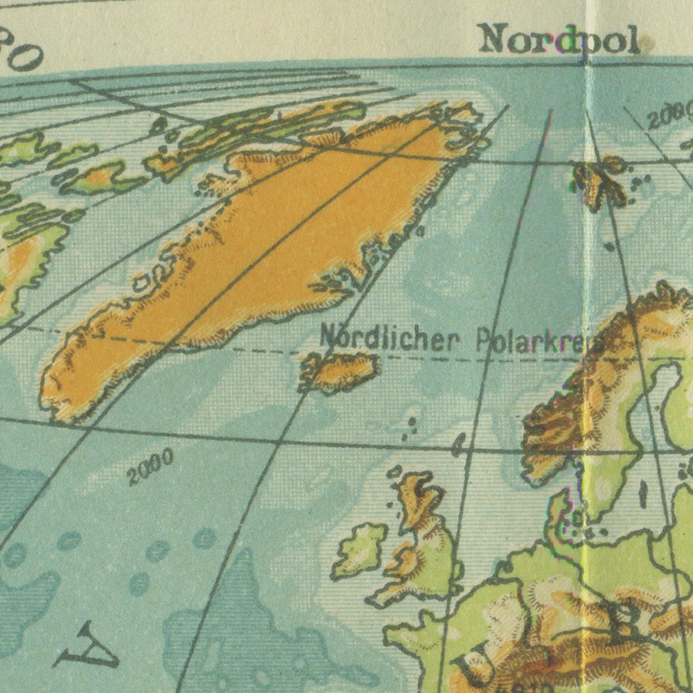 1928 Vintage World Map