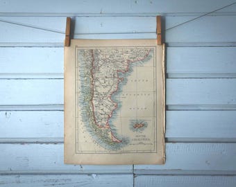 1892 Vintage Patagonia Map