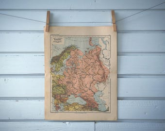 1910s Vintage Map of Russia