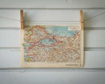 1936 Vintage Northwest Turkey Map