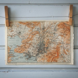1934 Vintage Athens & Surroundings Map