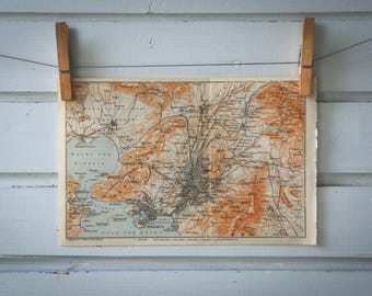 1934 Vintage Athens & Surroundings Map