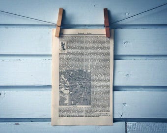 1925 Vintage Bucharest Map