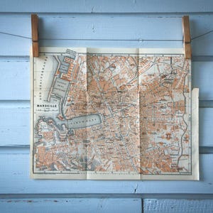 Carte de Marseille vintage 1906