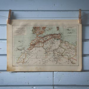1904 Vintage Northwest Africa Map