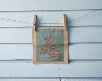 1941 Vintage United Kingdom & Ireland Map