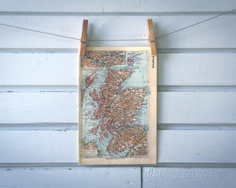 1936 Vintage Scotland Map