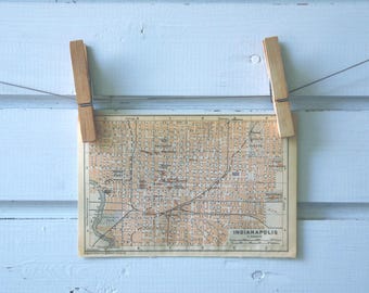 1905 Vintage Map of Indianapolis